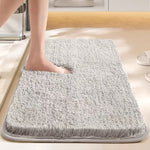 tapis bain absorbant antidérapant polyester doux moderne gris clair vert pastel beigeclair