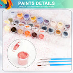 peinture numéros paysage nocturne tournesols ciel étoilé impressionniste toile diy 24 pots peinture pinceaux
