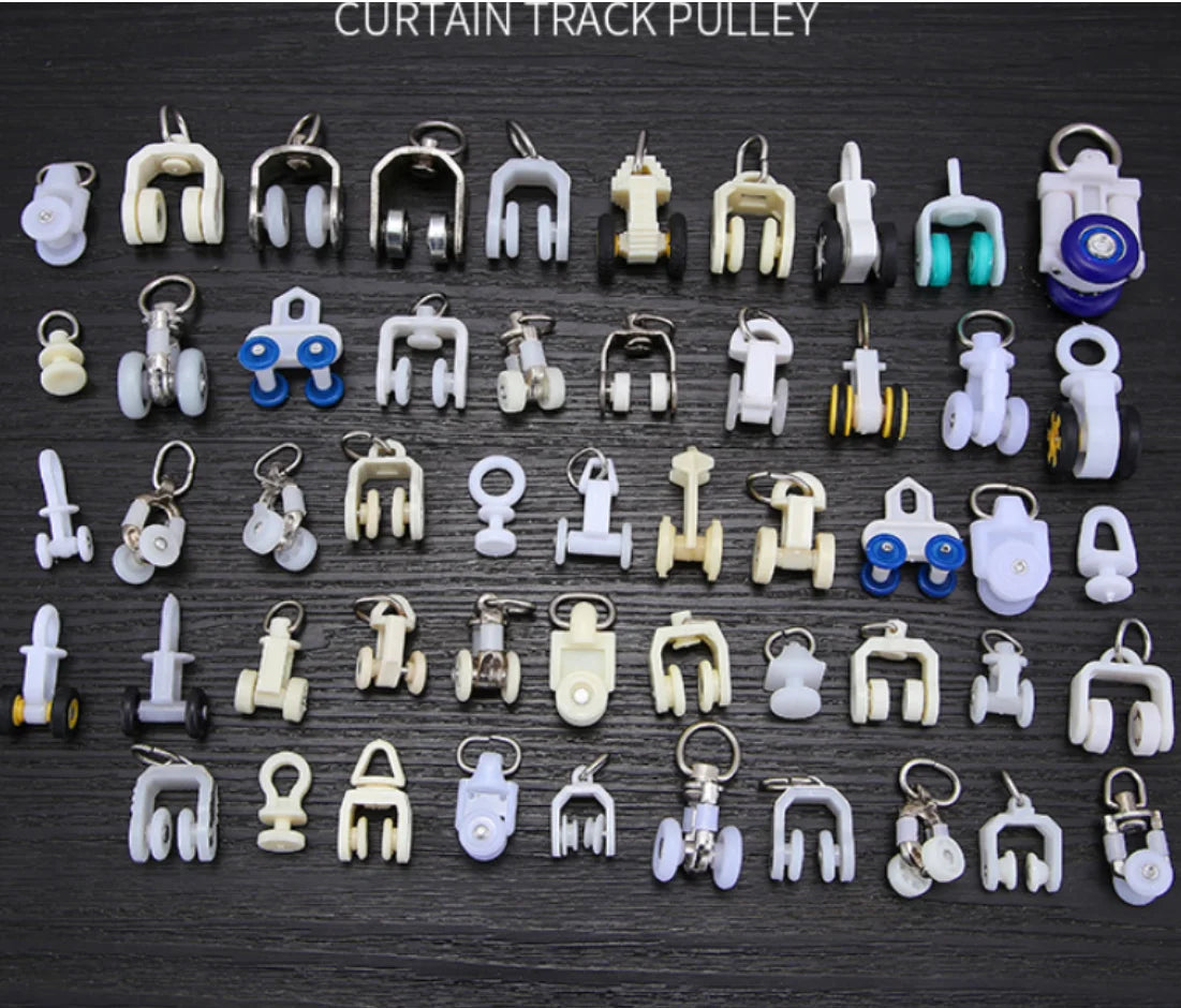 pulley rideaux blanc gris bleu moderne anneaux métalliques rouleaux lisses 20pc