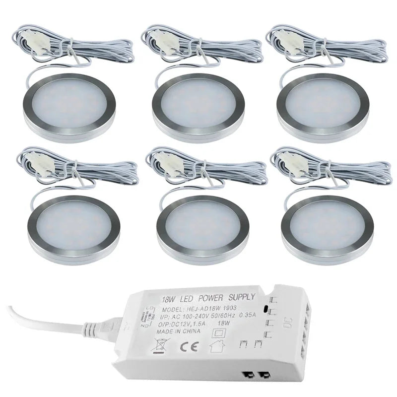 lampe led armoire cuisine éclairage sous meuble intérieur blanc autocollant adaptateur secteur
