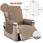 housse fauteuil inclinable noir beige quilté moderne boucles métalliques poche polyestère nettoyage sec automne
