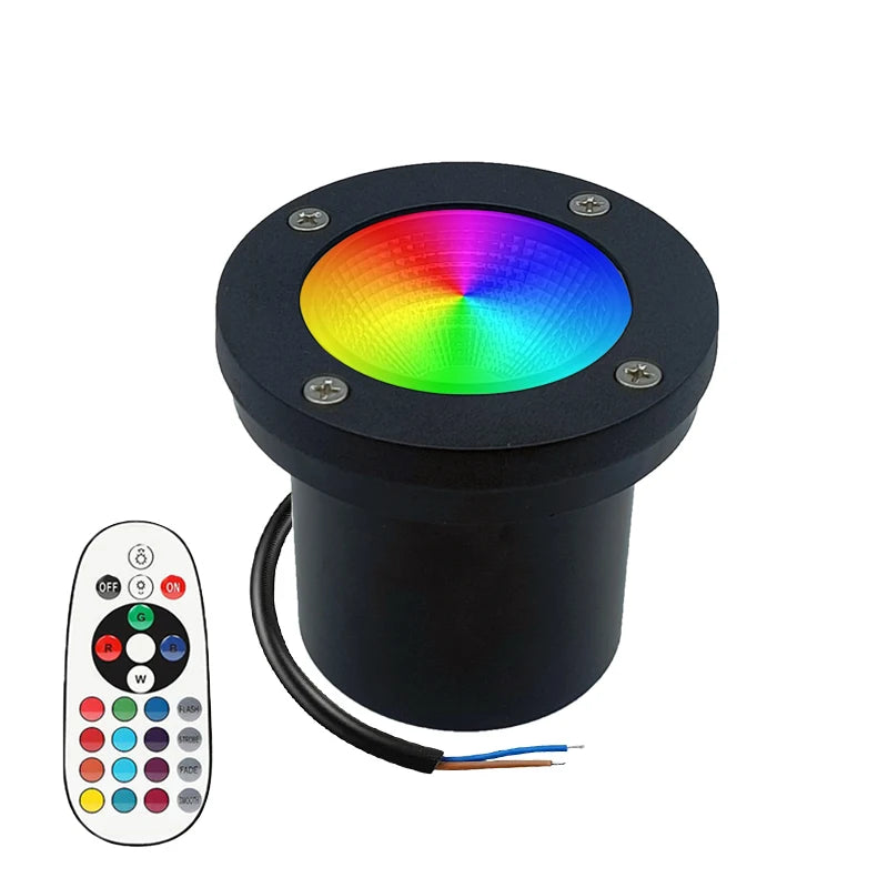spot lumineux led extérieur noir moderne ip65 télécommande autonome flux lumineux 2492000