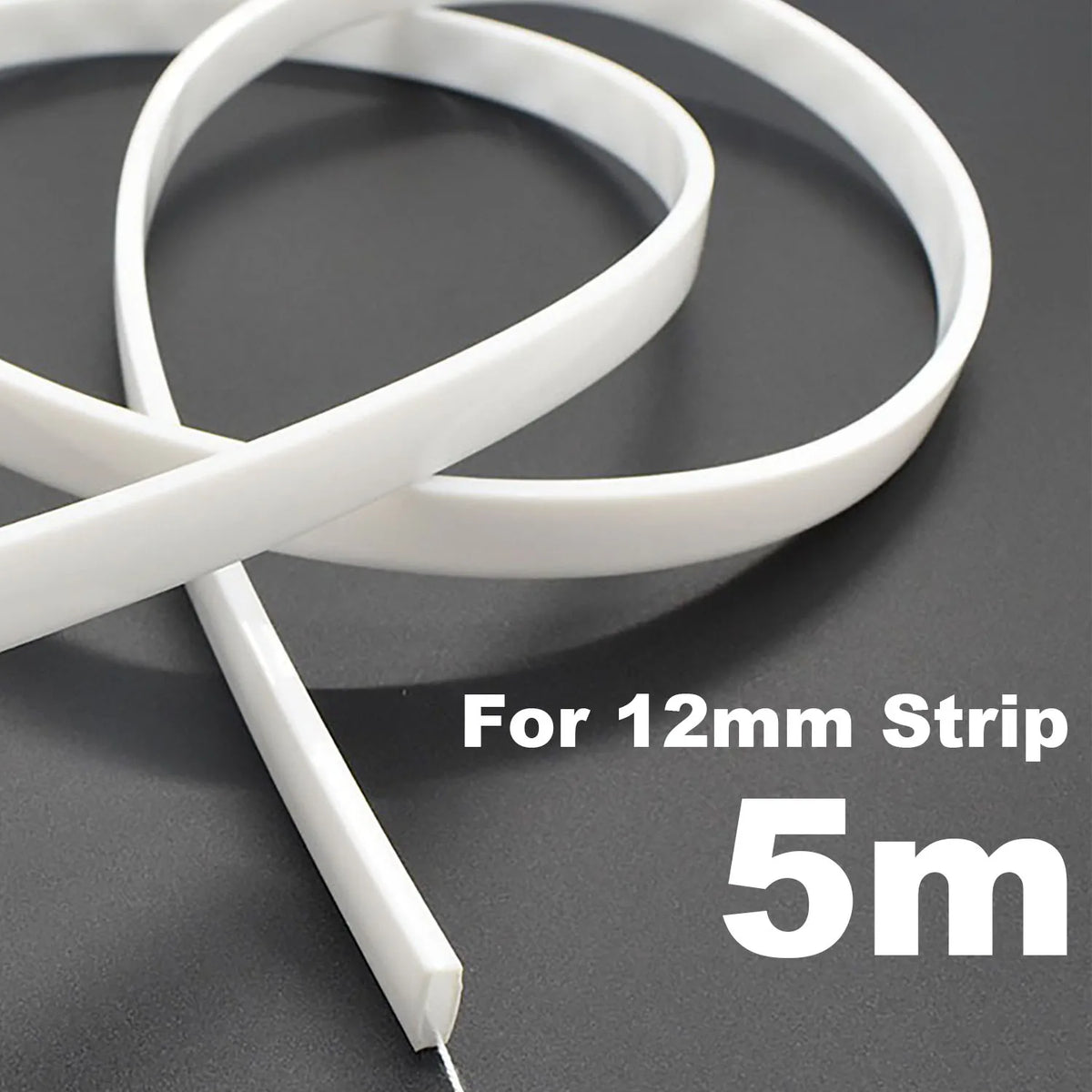 tube flexible blanc translucide moderne led étanche ip67 12mm ws2812 adaptable longueur