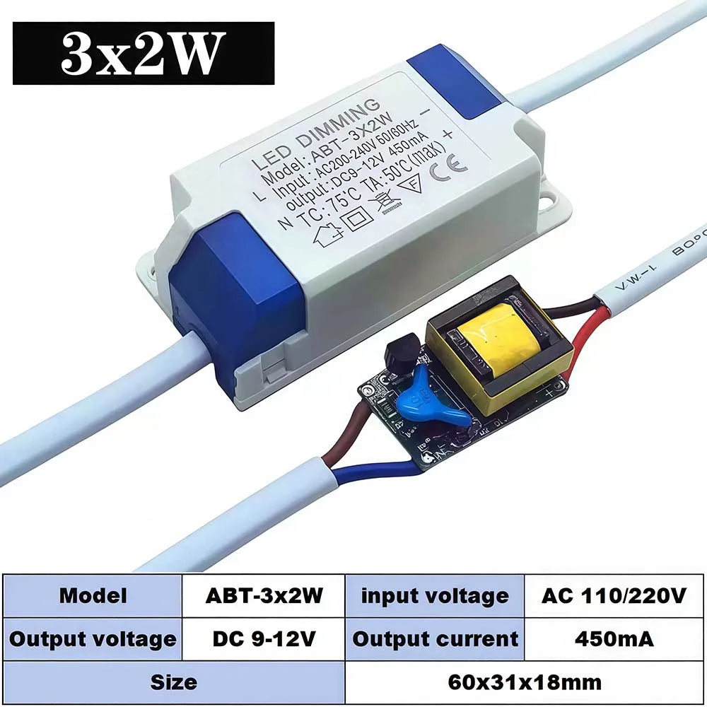 drivers led dimmable certification rohs tension sortie 60v câbles blancs interrupteur moderne technique 300ma