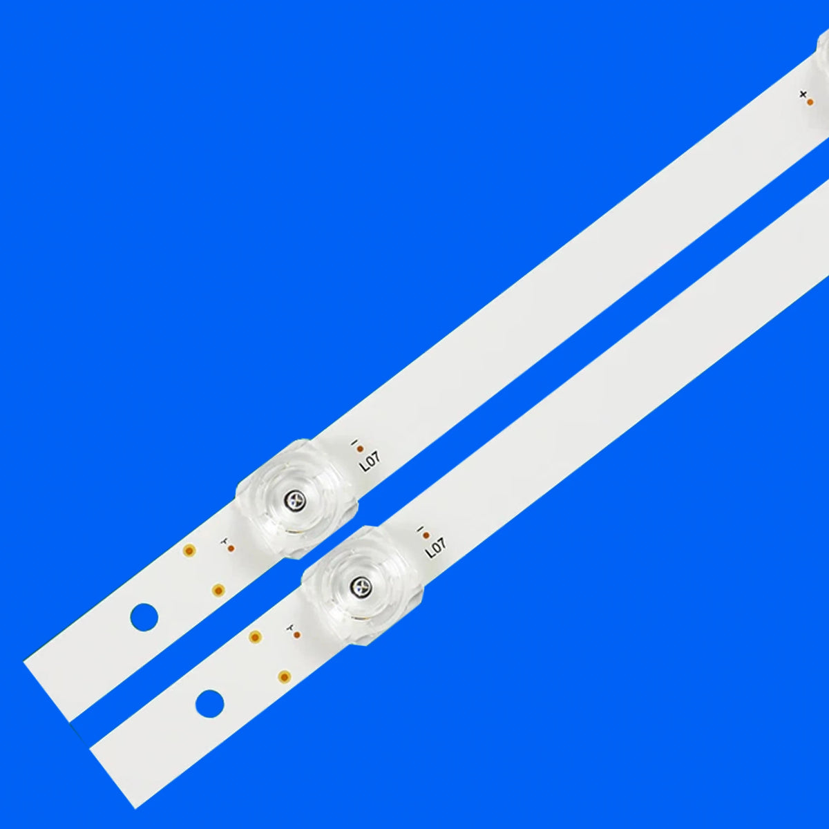 bande lumineuse led blanc moderne connecteurs fixations téléviseur blanc rectiligne