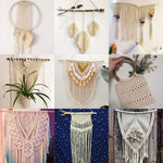 corde macramé coton blanc naturelle décoration murale artisanale bricolage rustique textile