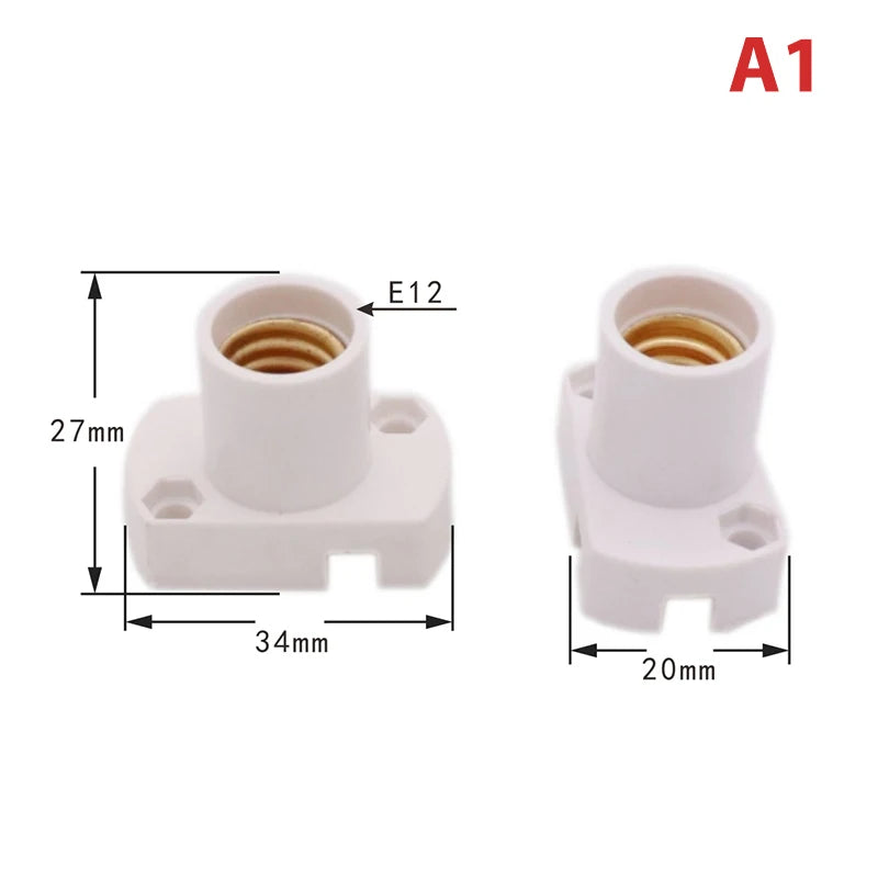 ampoule douille base e12 e14 e17 support blanc doré lisse opaque industriel