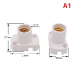 ampoule douille base e12 e14 e17 support blanc doré lisse opaque industriel