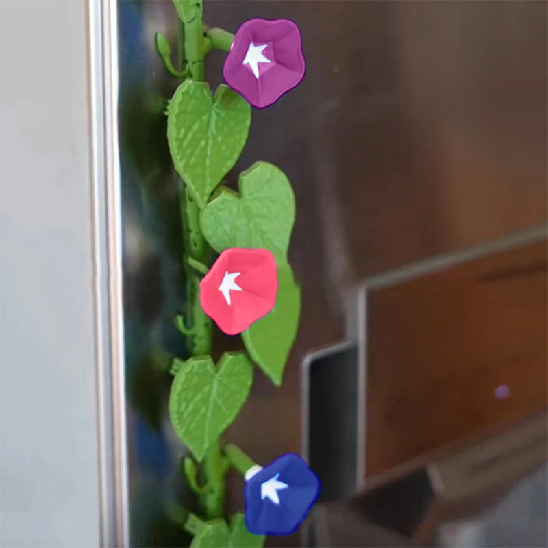 magnétiques réfrigérateur décoratifs floral feuilles fleurs bleu rose vert étoiles