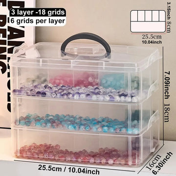 boîte rangement transparente artisanales boîte plastique réutilisable moderne organisateur bijoux rectangle plastique lisse poignée