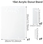 panneau decoratif bois donuts mariage anniversaire baptême fete decorations cupcakes meringues