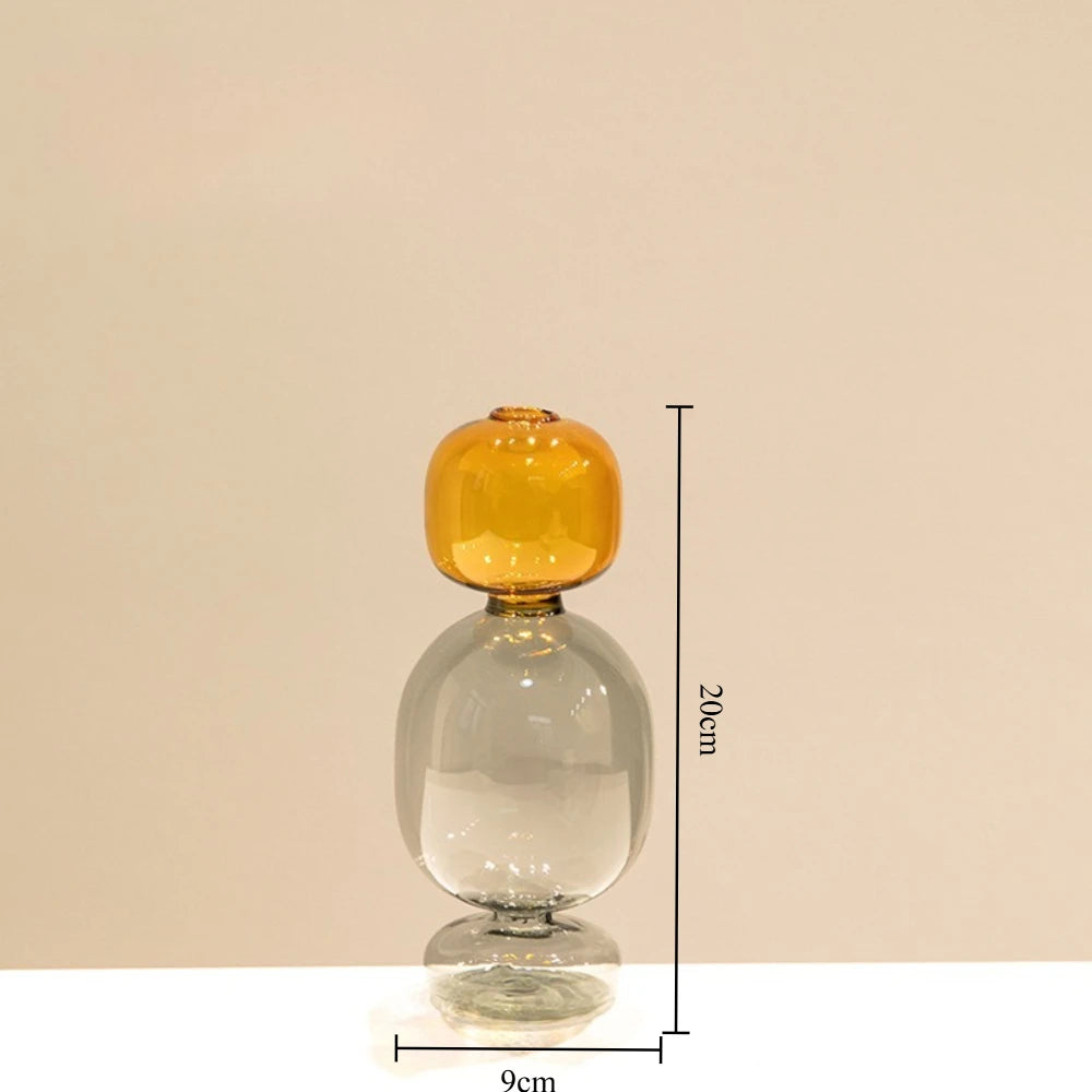 vase verre moderne transparent couleurs géométrique sphères table décoration maison salon