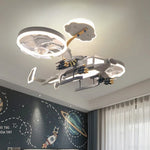 lampe suspendue moderne gris vert led télécommande contemporaine dorée chambre enfants