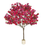 arbre decoratif artificiel fleurs rose vert decoration intérieur anniversaire diplome hautement realiste