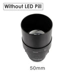 lentille interchangeable noire 75mm 67mm 50mm 38mm lampe torche led rechargeable