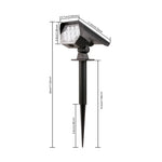 projecteur solaire extérieur led noir lumière blanche ip65 moderne minimaliste adjustableextérieur jardin