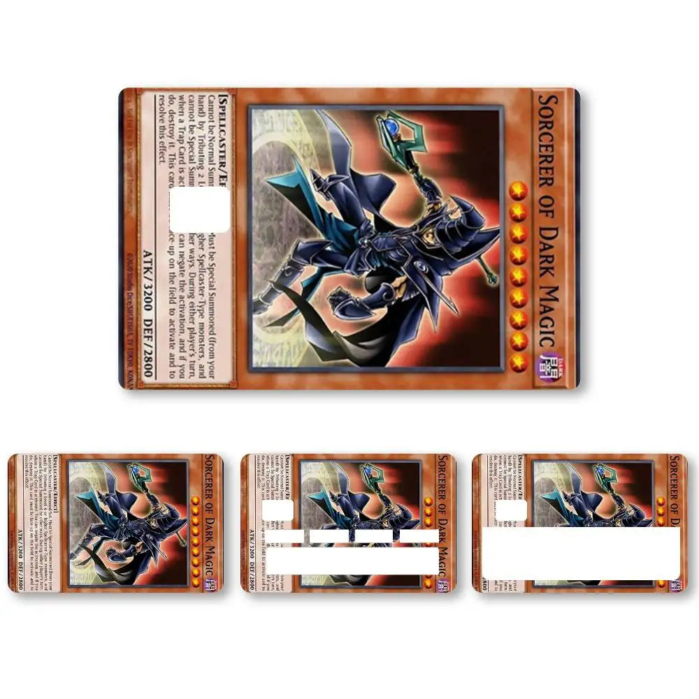 autocollants décoratifs imperméables yuGiOh cartes jeu violet bleu noir illustration dragon
