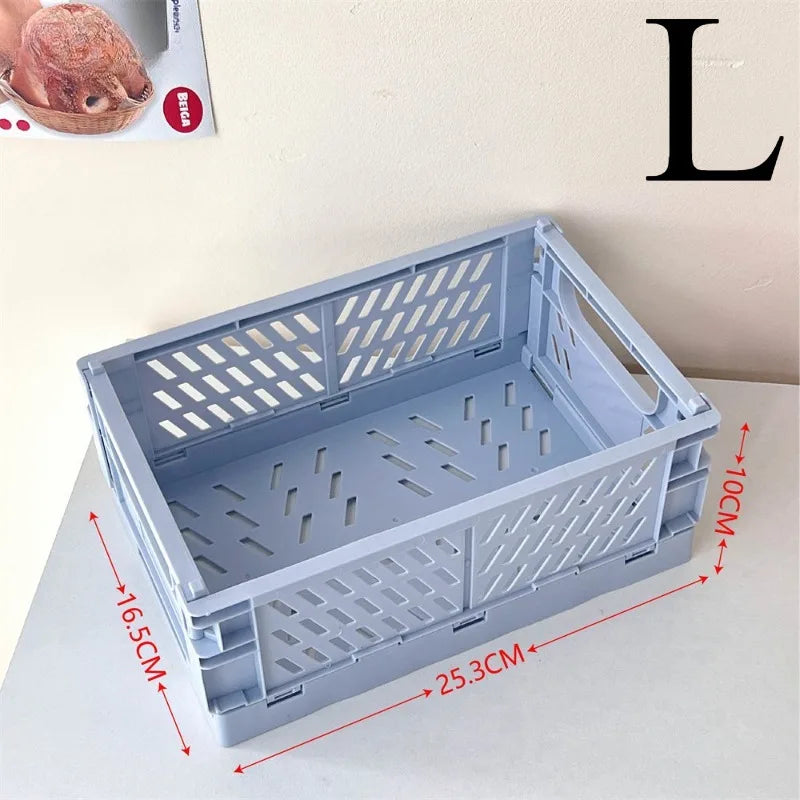 paniers rangement pliables moderne rose bleu beige vert cosmétiques papeterie étudiant