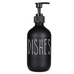 bouteilles savon liquide 500ml noir blanc texte hands dishes minimaliste moderne pompe pression