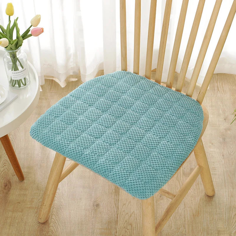 coussin siège forme amovible lavable mousse mémoire forme coton épais moderne bleu clair jaune