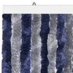 rideau moderne bleu marine gris rayures horizontales 185cm 56cm opaque camping caravane
