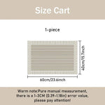 tapis moderne rayures horizontales beige gris antidérapant machine lavable fibre bambou résistant rides