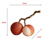 sculpture fruit lychee citronnier ornement décoration intérieure moderne citron bronze feuilles rouge blanc