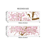 sticker mural fleurs cerisier papillons rose brun décoration enfant chambre salon familial