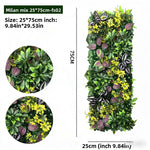 décoration murale panneau végétal artificiel feuilles fleurs moderne intérieur vert jaune rouge blanc