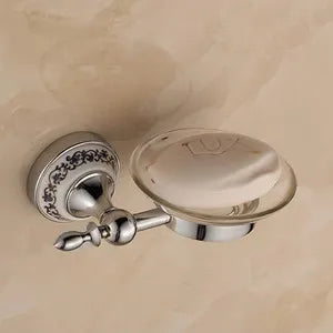 ensemble accessoires salle bain chrome mural porte serviette brosse wc porte gobelet