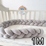 coussin lit tressé berceau bébé protection lit enfant doux blanc rose gris