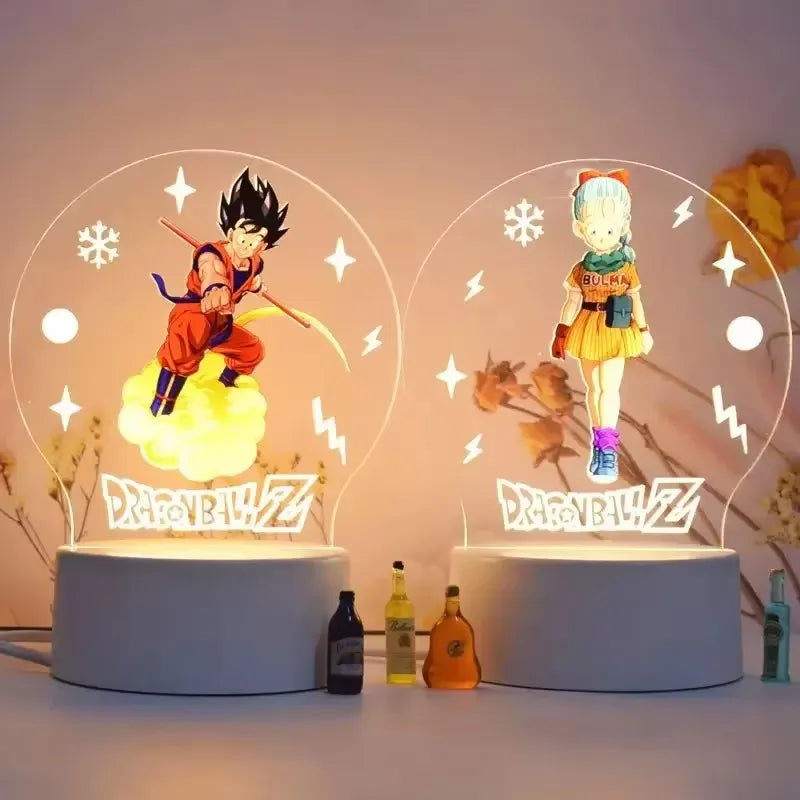 lampe led dragon ball transparente personnages goku animation décoration noël moderne