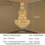 lustre pendentif cristal or hall salon classique 30mètres carrés 20lumières transparents decoration