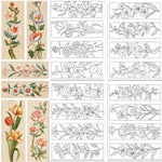 feuilles adhésives broderie motifs floraux fleurs feuilles branches classiques différentes couleurs solubles eau bricolage