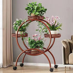 étagère plantes moderne multi niveaux roulettes blanc noir marron doré minimaliste