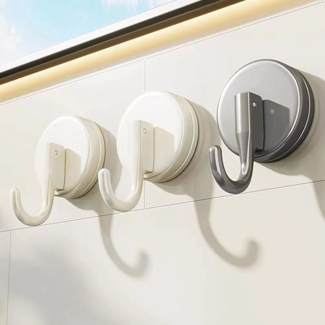 crochet mural ventouse blanc gris moderne adhésif salle bain douche porte serviette étanche carreaux