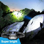 lampe frontale led rechargeable camping usb noir ajustable ipx4 waterproof jogging