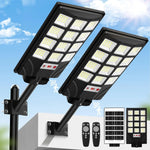 lampes solaires led détecteur mouvement support mural moderne deux lampes télécommandes