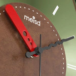 horloges murales modernes vert marron circulaire chiffres blancs pointeurs couleurs opaques fixations