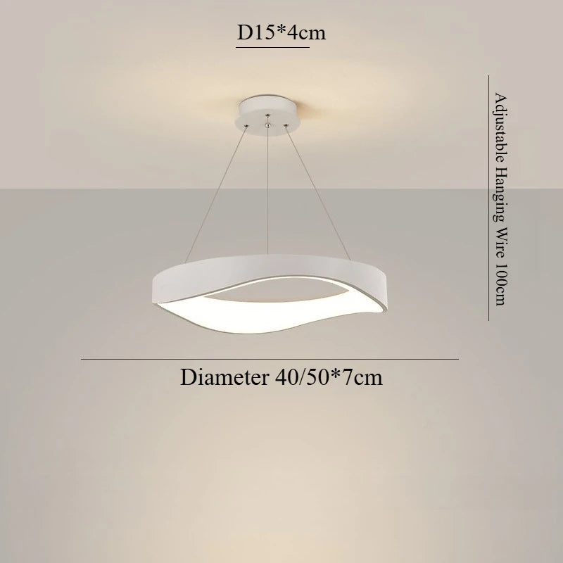 luminaire suspension moderne bois naturel motif décoratif salon chambre salle manger métal blanc