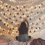 guirlande lumineuse led multicolore blanc blanc chaud bleu moderne clips télécommande modes timer