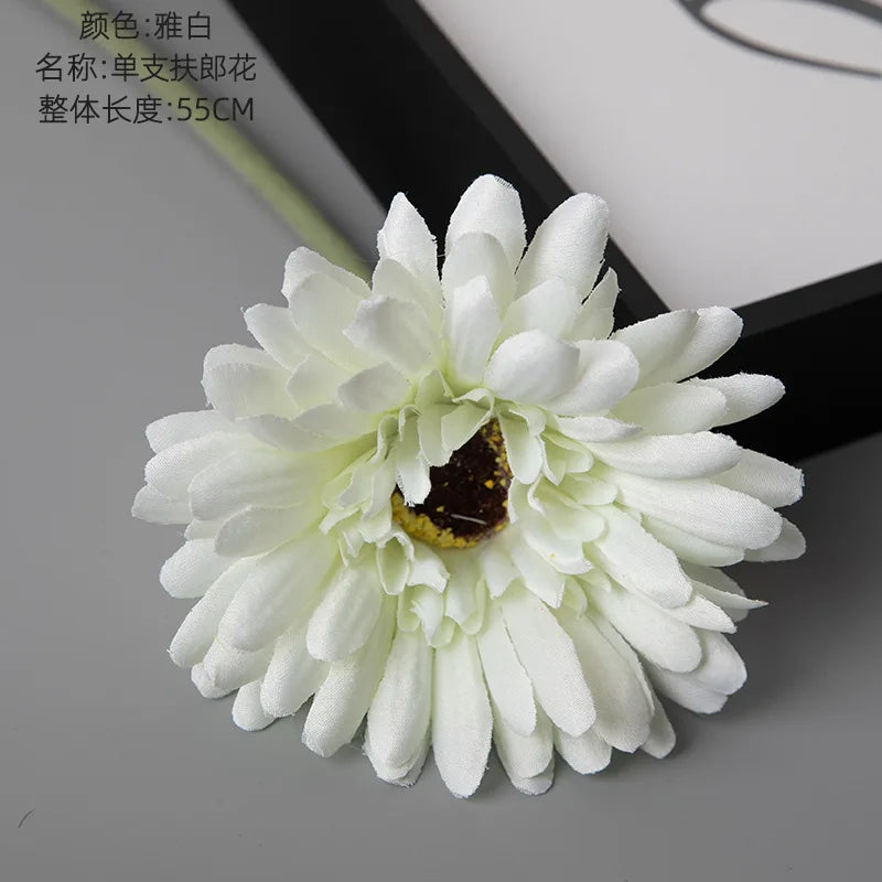 décoration intérieure branchettes gerbera soie rose blanche rouge modernes 55cm fête anniversaire maison