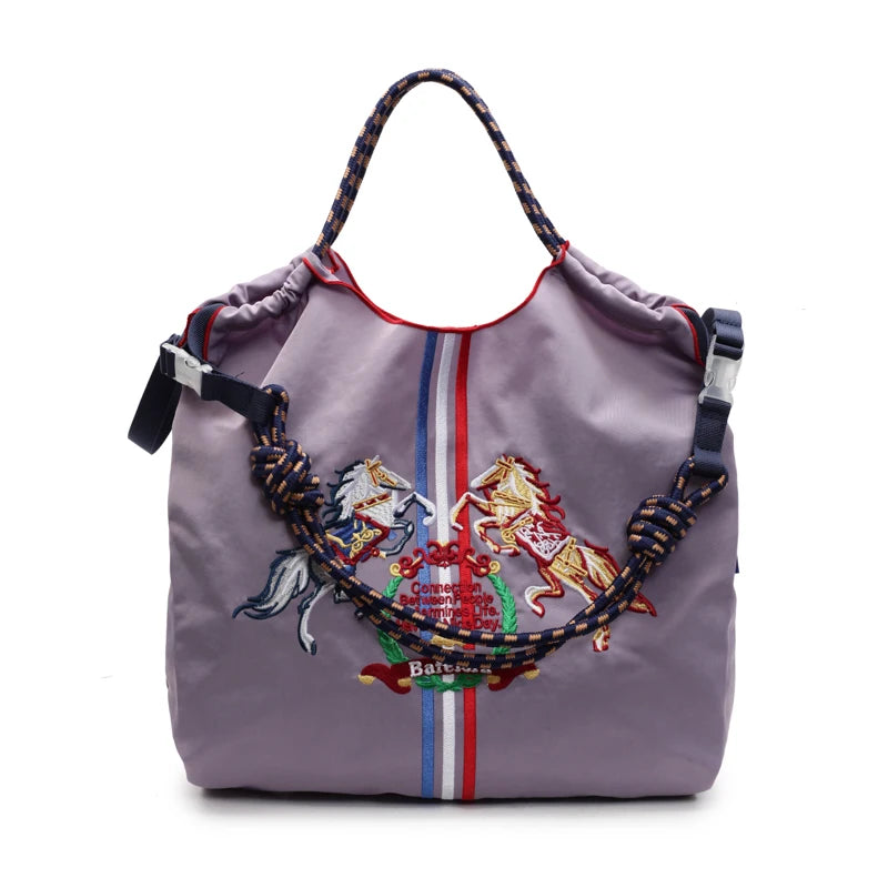 sac main femme toile animaux motifs modernes gris rouge bleu poche téléphone portable polyvalent