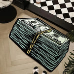 tapis vert blanc noir billets banque moderne antidérapant polyester lavage machine main