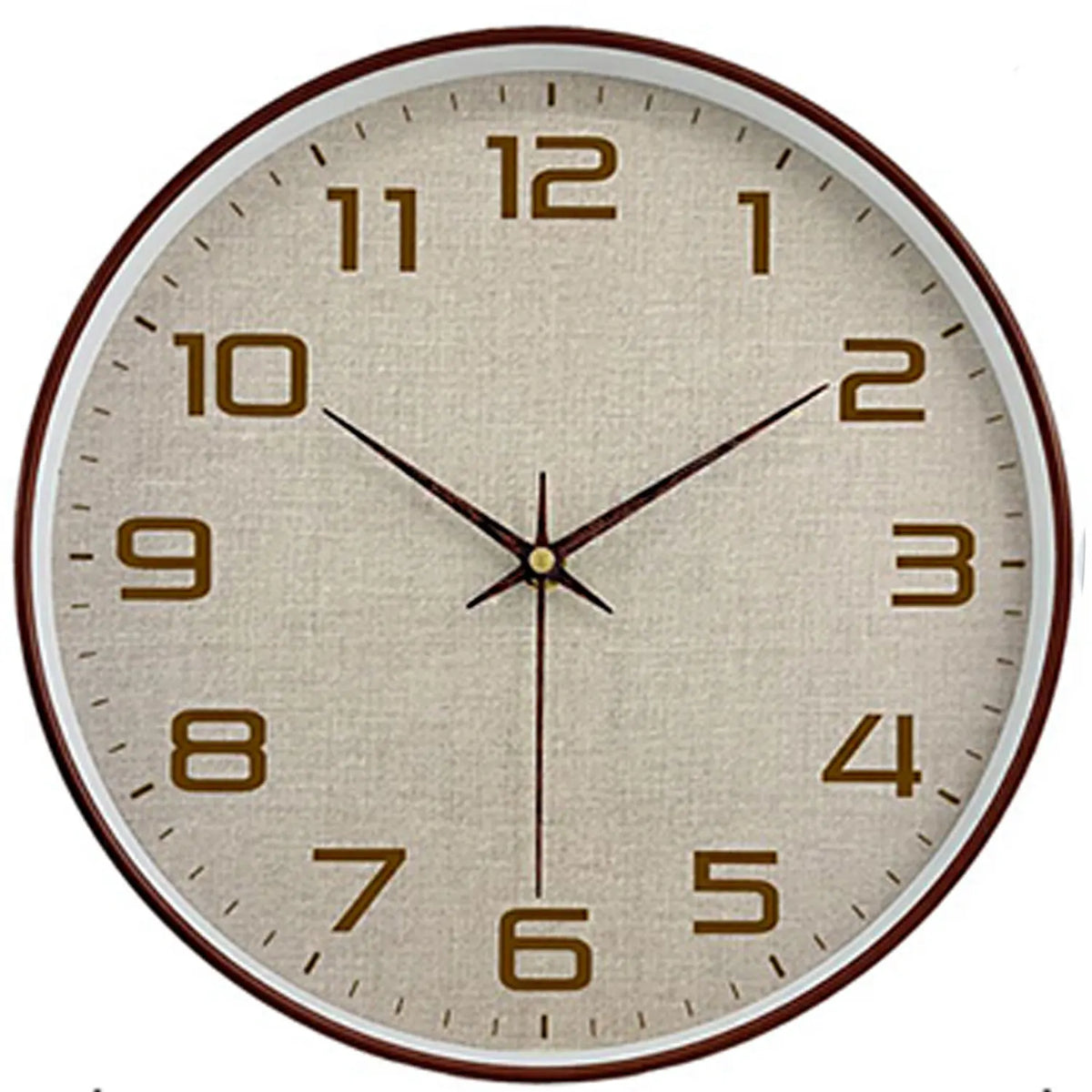 horloge murale moderne aiguille quartz blanc marron doré inch 10 inch 12 inch minimaliste