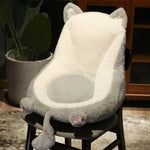 coussin chaise doux motif animal moderne oreilles pattes queue beige rose vert clair
