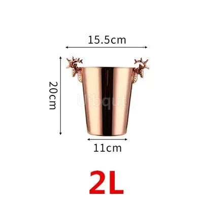 cuve vin acier inoxydable poignées vin whisky champagne seau glace