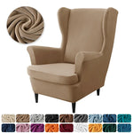 housse fauteuil oreilles velours extensible repose pied salon salon chambre
