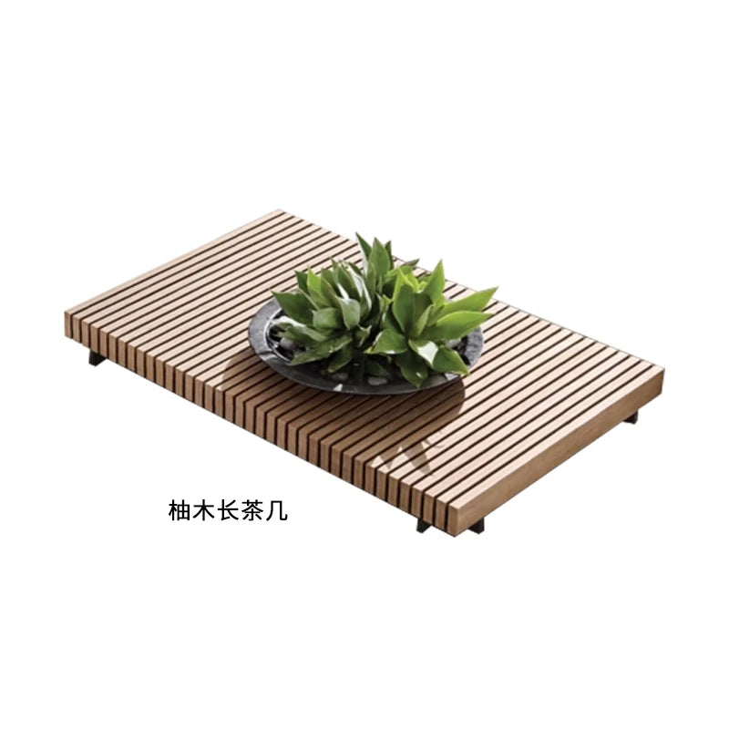 canapé extérieur modulable gris foncé tissu bois naturel coussins pieds noirs moderne minimaliste
