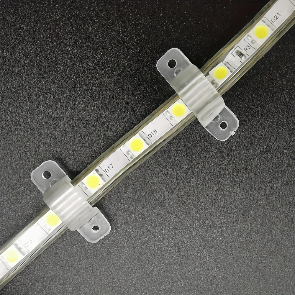 clips fixation ruban led transparent modernes 10mm 14mm 17mm sans vis 50 pièces ridges
